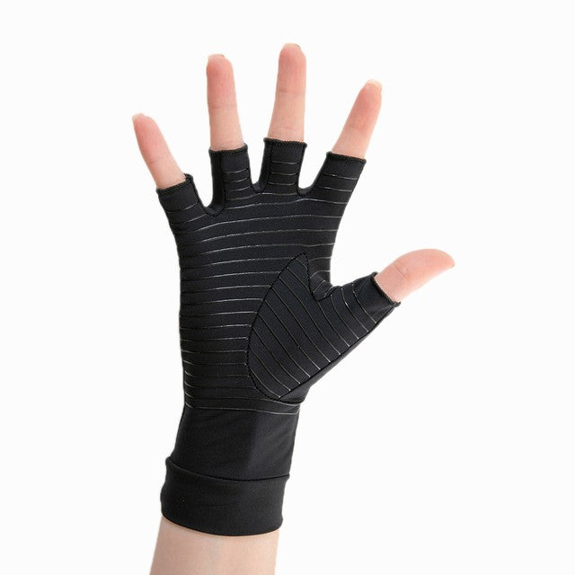 Fingerless Copper Arthritis Gloves with High Copper Content